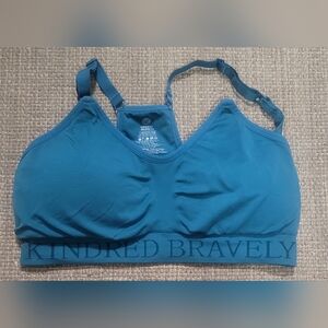 Kindred Bravely Maternity Nursing Sports Bra Teal Sz Large